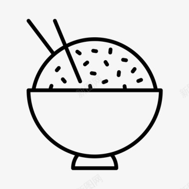 鳗鱼米饭米饭亚洲人筷子图标图标
