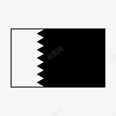 卡塔尔国旗国家旅游图标图标