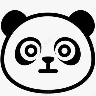 熊猫惊艳表情情感图标图标