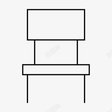 木头椅子椅子班级座位图标图标