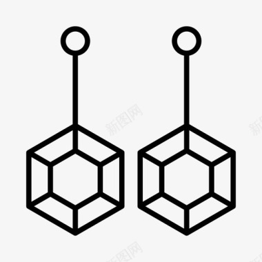 耳环宝石珠宝图标图标