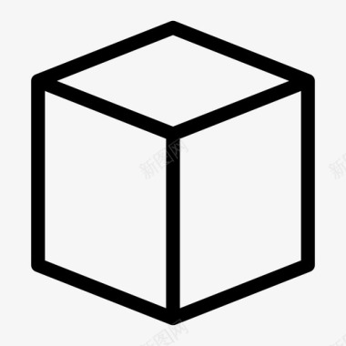 立方盒立方形状图标图标