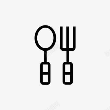 采购产品勺子和叉子餐具厨房图标图标