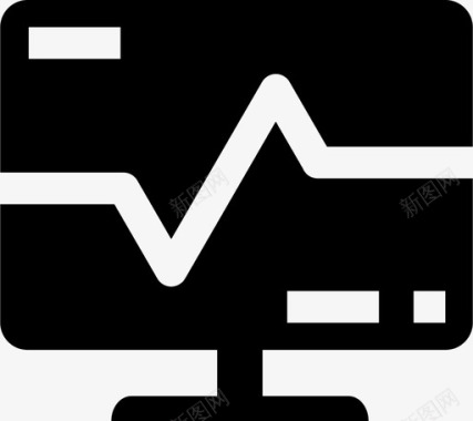 病人PNG矢量图医疗监视器数字显示器图标图标