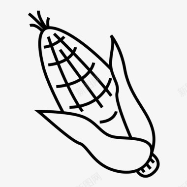玉米农作物收成图标图标