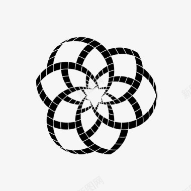 圆圈标志螺旋图案花朵螺旋和圆圈图标图标