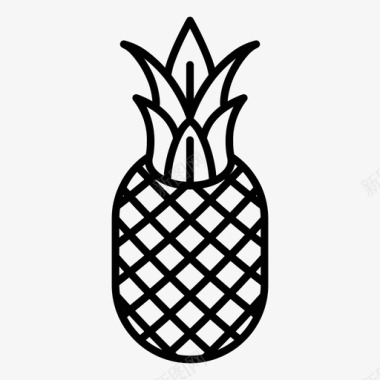 菠萝异国水果热带水果图标图标