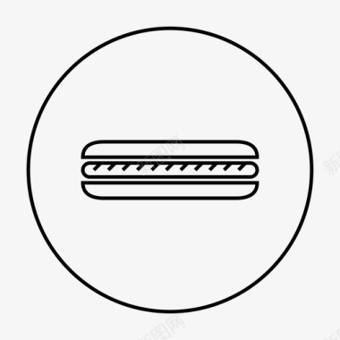 三明治快餐食物图标图标