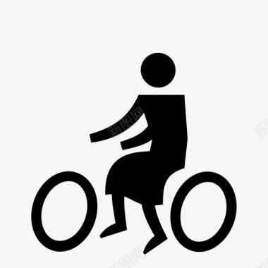 自行车女自行车骑自行车的人图标图标