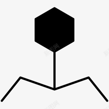 卡通病毒细菌病毒细菌和病毒固体图标图标