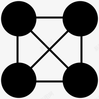 园林造型模型交点正方形图标图标