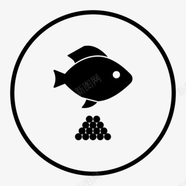 鱼卵鲑鱼刺身图标图标