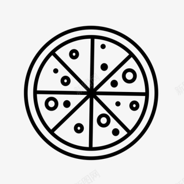 披萨食物配料图标图标