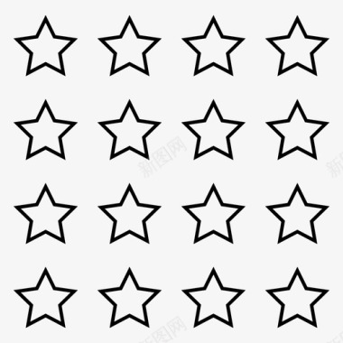 黄色星星图案星星画笔矩阵图标图标
