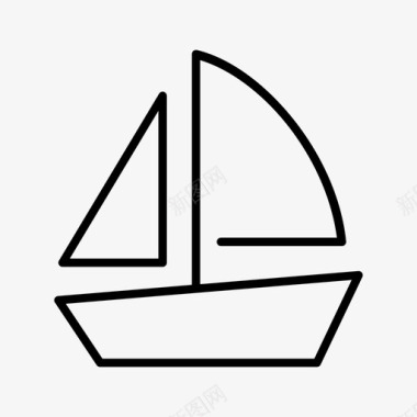 帆船游船海上图标图标