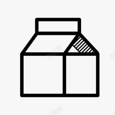 牛奶盒冷饮日常用品图标图标