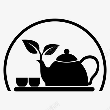 茶咖啡香草图标图标