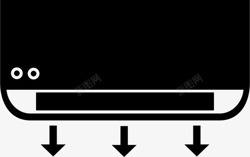 空调空调分体空调空气冷却器图标图标