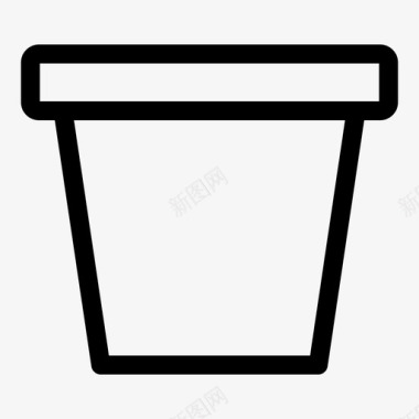 水桶花盆图标图标