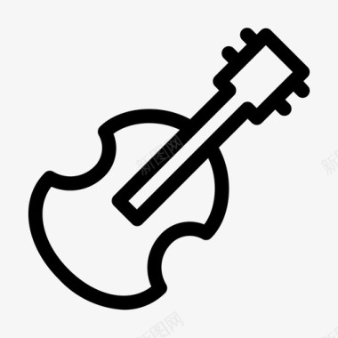 小提琴音乐会乐器图标图标
