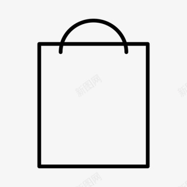 购物时尚采购袋购物袋配件图标图标
