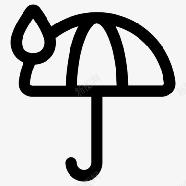 下雨预报雨滴图标图标