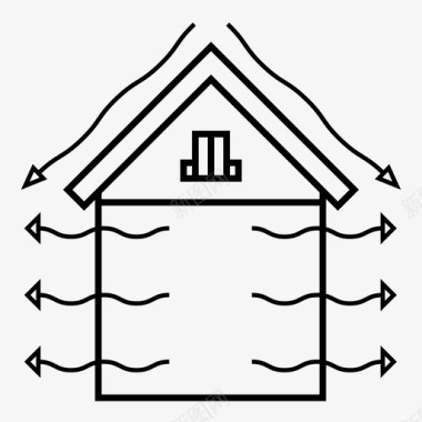 气流特效空气气流家居图标图标