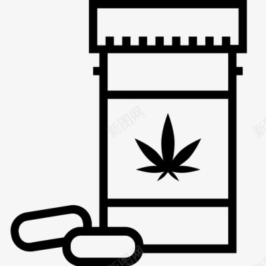 大麻胶囊医用药用大麻图标图标
