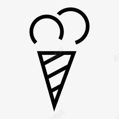 冰淇淋筒凉拌甜点图标图标
