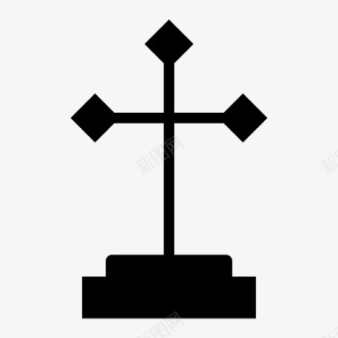 十字架坟墓基督十字架图标图标