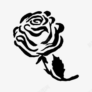 玫瑰美丽迷人图标图标