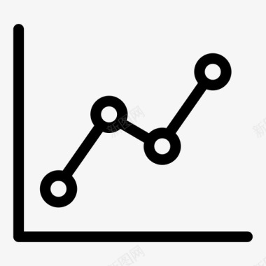 上升折线图统计条形图折线图图标图标