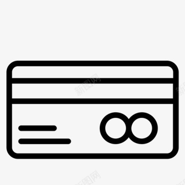 无现金信用卡无现金借记卡图标图标