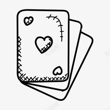 扑克牌纸牌游戏赌场图标图标