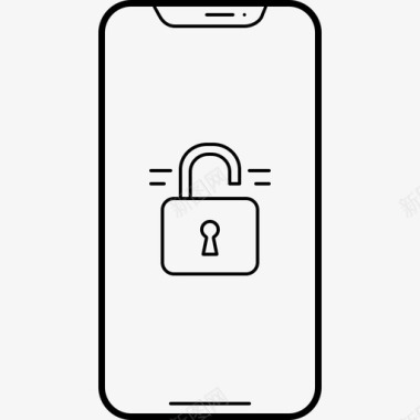 不安全解锁手机不安全iphone图标图标