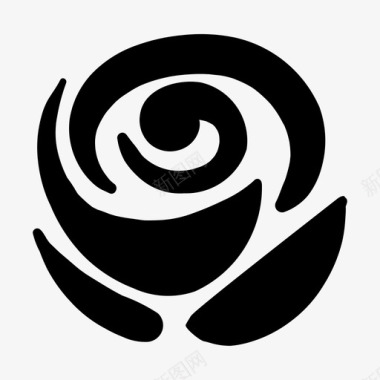 玫瑰美丽迷人图标图标
