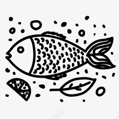 鱼烹饪美味图标图标