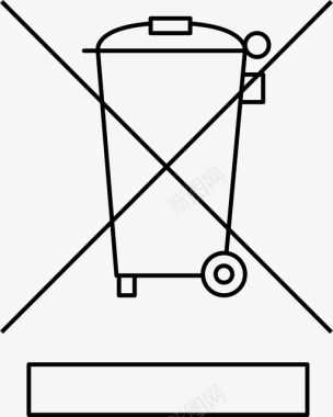 不要浪费不要垃圾箱处理包装图标图标