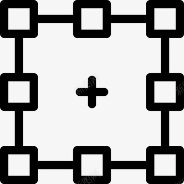 运费险方形转换正方形打印线性图标图标