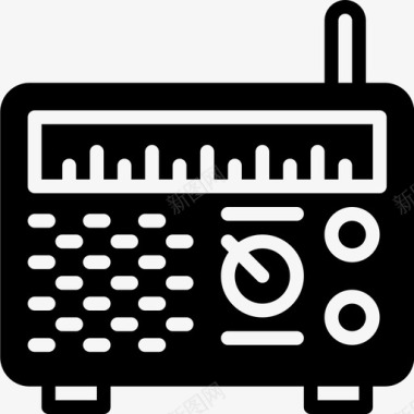 复古收音机设备小工具图标图标