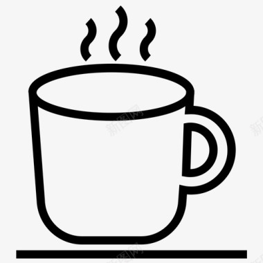 热咖啡巧克力杯子图标图标