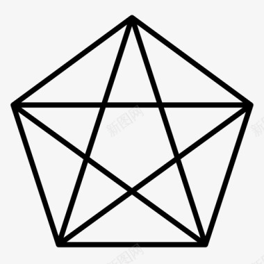 神圣几何五角星星星神圣的几何学图标图标