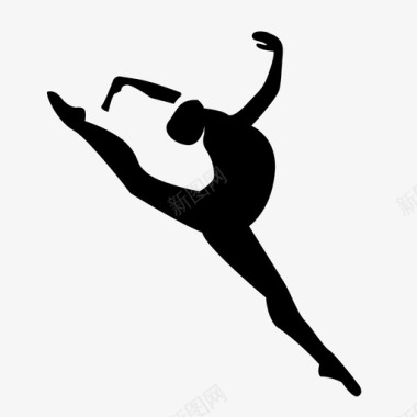 芭蕾舞当代舞蹈图标图标