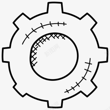 机械齿轮爱心齿轮机械设置图标图标