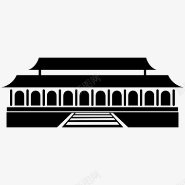 紫禁城中国纪念碑图标图标