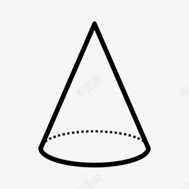几何体矢量素材几何体圆锥体等轴测图标图标