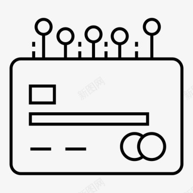 电子支付信用卡数字电子支付图标图标