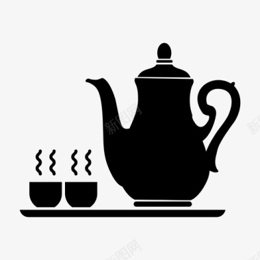 茶具咖啡馆饮料图标图标
