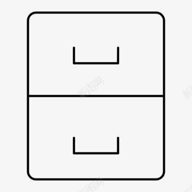 白色科技背景抽屉档案文件图标图标