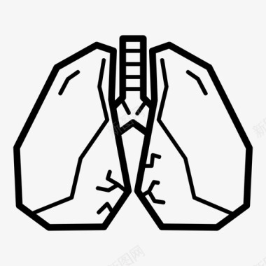 肺呼吸人体器官图标图标